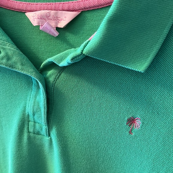 Lilly Pulitzer Resort Polo Shirt (Green, Size M) - Picture 2 of 8